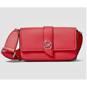 MICHAEL KORS SAFFIANO LEATHER  SLING CROSSBODY BAG